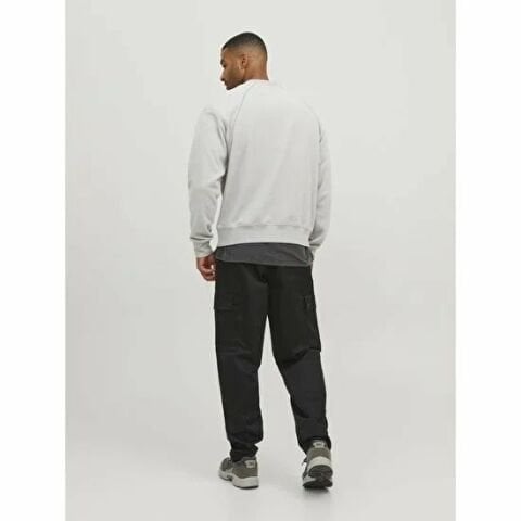 Jack & Jones Işlemeli Bisiklet Yaka Polar Gri Sweatshirt 12241523