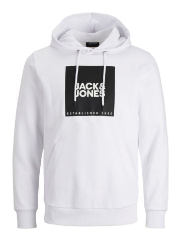 Jack&Jones Lock  Erkek Kapüşonlu Sweatshirt-Beyaz 12213245