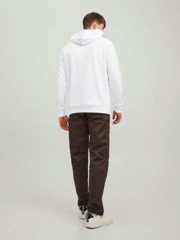 Jack&Jones Lock  Erkek Kapüşonlu Sweatshirt-Beyaz 12213245
