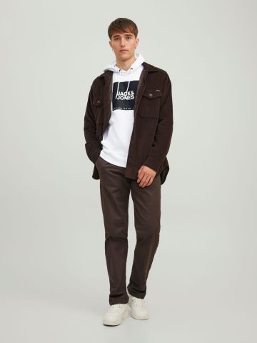 Jack&Jones Lock  Erkek Kapüşonlu Sweatshirt-Beyaz 12213245