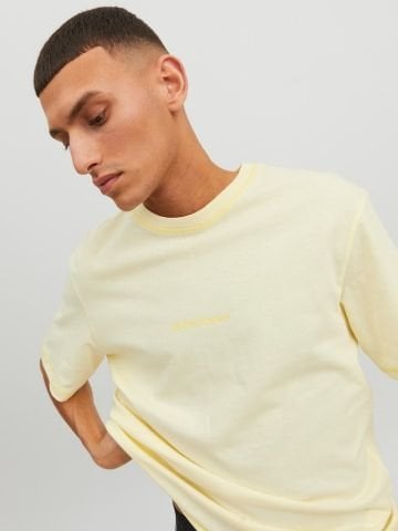 Jack & Jones Jorfaded Erkek Bisiklet Yaka Tişört Sarı 12234809