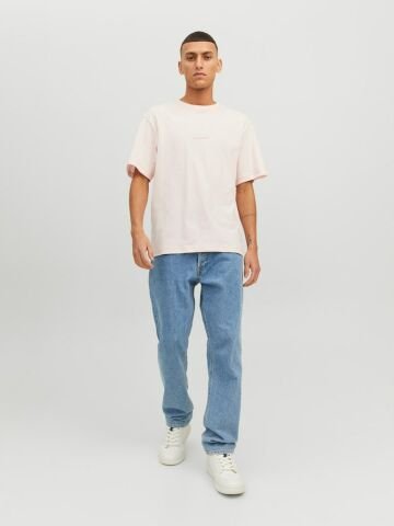 Jack & Jones Jorfaded Erkek Bisiklet Yaka Tişört Pembe 12234809