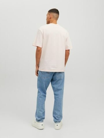 Jack & Jones Jorfaded Erkek Bisiklet Yaka Tişört Pembe 12234809