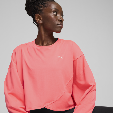 Puma Cloudspun Kadın Crop Sweatshirt 52587916-Pembe