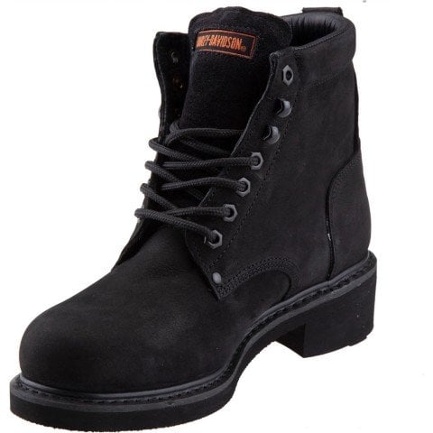 Harley Davidson Gibson Hakiki Nubuk Deri Kadın Bot 025G100109 Siyah