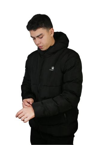 Lumberjack 101165513 2W M-Adalbert Coat 2PR Su Geçirmez Erkek Siyah Mont