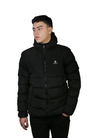 Lumberjack 101165513 2W M-Adalbert Coat 2PR Su Geçirmez Erkek Siyah Mont
