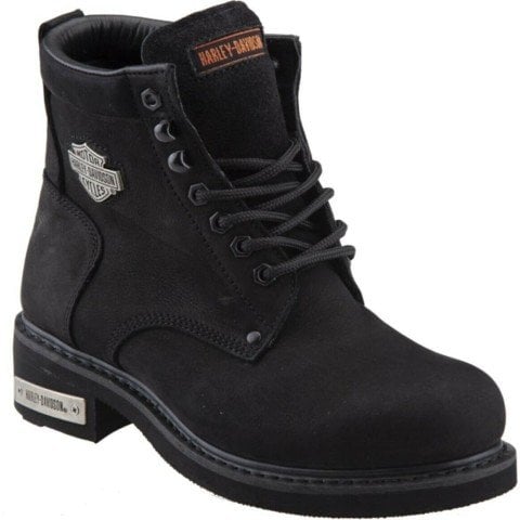 Harley Davidson Erkek Gibson Siyah Hakiki Nubuk  Deri Bot 025M100109