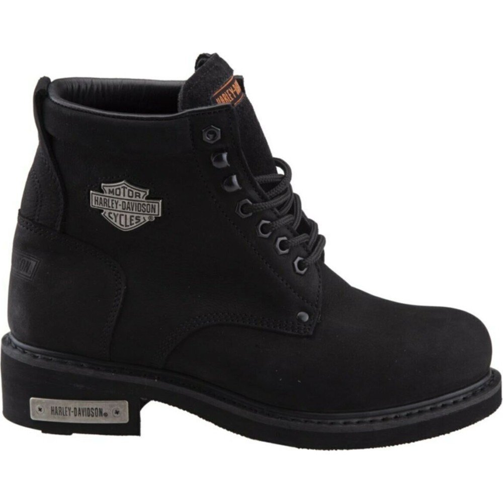 Harley Davidson Erkek Gibson Siyah Hakiki Nubuk  Deri Bot 025M100109
