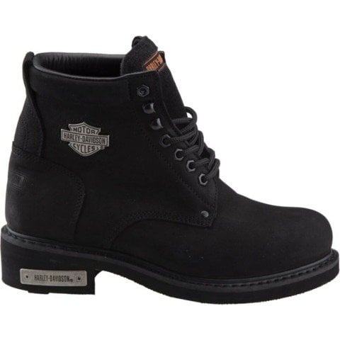Harley Davidson Erkek Gibson Siyah Hakiki Nubuk  Deri Bot 025M100109