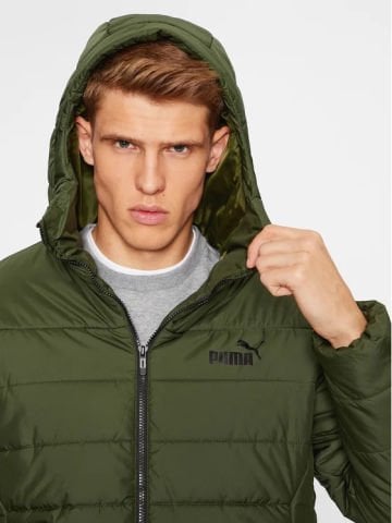 Puma Erkek Mont ESS Hooded Padded Koyu Yesil - 84893870