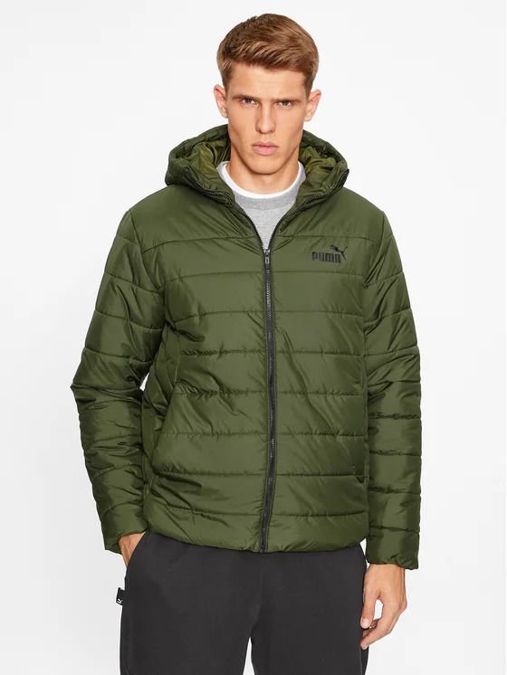 Puma Erkek Mont ESS Hooded Padded Koyu Yesil - 84893870
