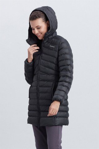 Skechers W Essentil Maxi Lenght Hooded Jacket Kadın Uzun Mont