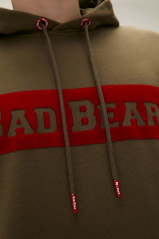 BadBear Erkek Flog Kapüşonlu Sweatshirt-Haki 22.02.12.015
