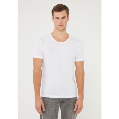 Mavi Beyaz Basic Tişört 064681-620
