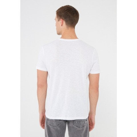Mavi Beyaz Basic Tişört 064681-620