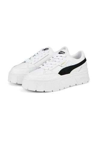 Puma Mayze Stack Kadın Spor Ayakkabı 38436304-Beyaz Siyah