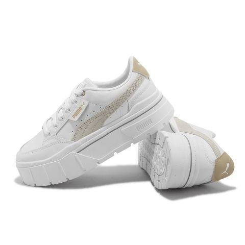 Puma Mayze Stack Kadın Spor Ayakkabı 38436315-Beyaz Gri