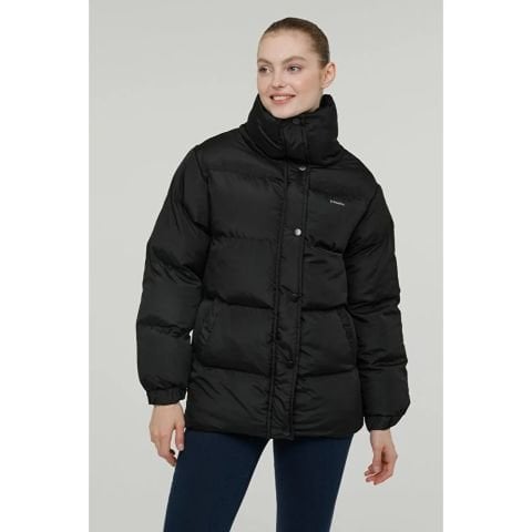 Kinetix Serena Coat 2pr Kadın Uzun Kaban W-SN2060-Siyah