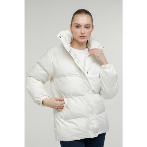 Kinetix  Serena Coat 2pr Kadın Uzun Kaban W-SN2060-Vanilya